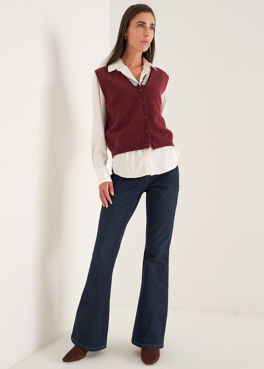 Gilet Gioel con paillettes GRIGIO MEDIUM GREYVIOLA VINACCIA Donna , immagine n. 4