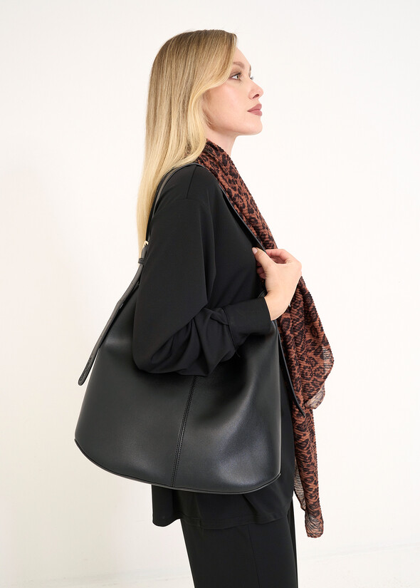 Borsa a sacca Babsy in ecopelle NERO Donna null