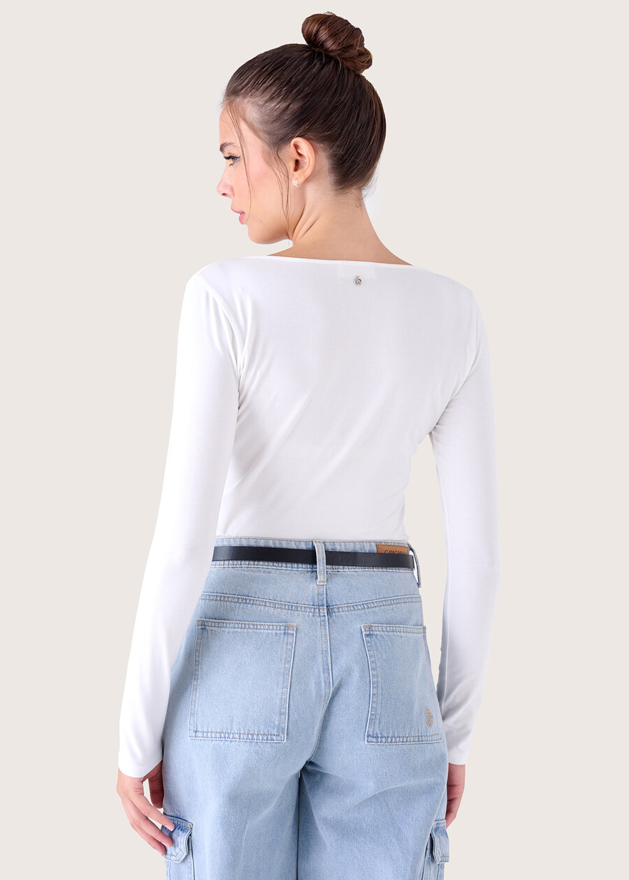 T-shirt Sabry in cotone NERO BLACKBIANCO WHITE Donna , immagine n. 3