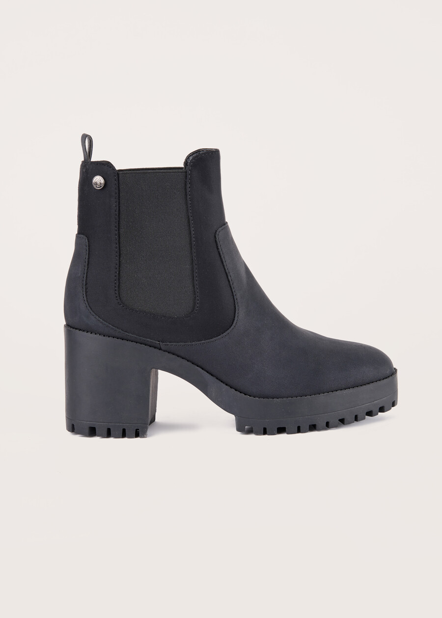 Stacey eco-suede ankle boots NERO BLACKBEIGE TAUPE Woman , image number 3