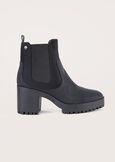 Stacey eco-suede ankle boots NERO BLACKBEIGE TAUPE Woman image number 3