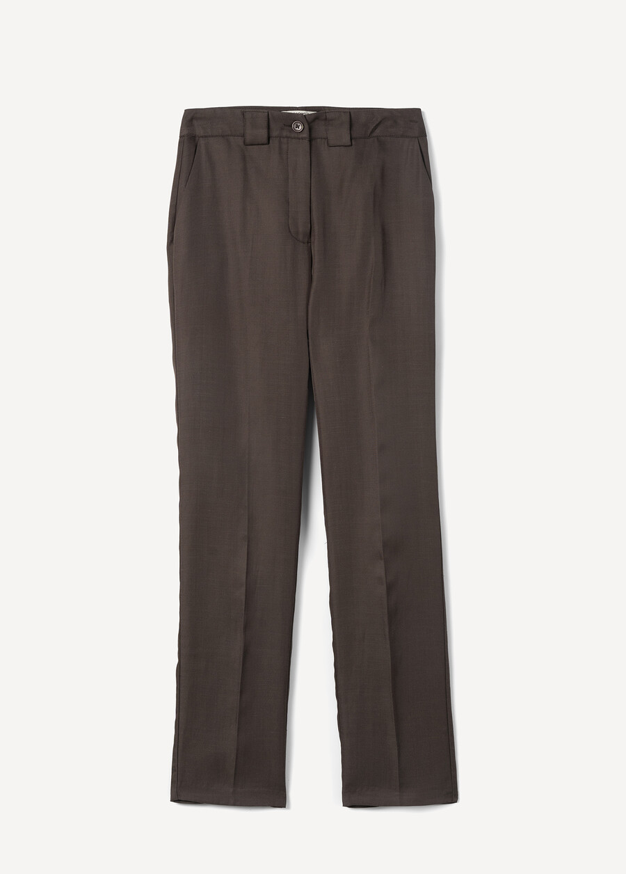 Alice-E linen e viscose trousers BLUMARRONE JAVABIANCO WHITEBLUE TURCHESE Woman , image number 7