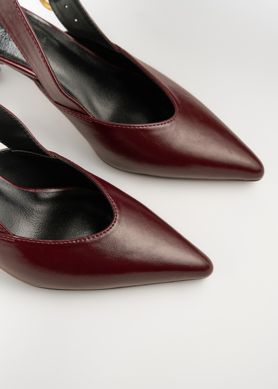 Slingback Smeralda con maxi fibbia ROSSO BORDEAUX Donna , immagine n. 3