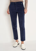 Pantalone Alicez in velluto di cotone BIANCO BURROBLUE OLTREMARE  Donna immagine n. 2