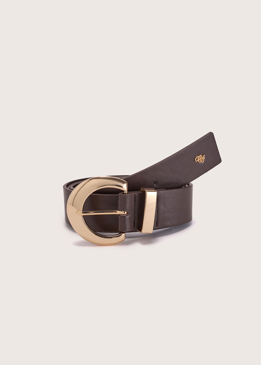 Cintura Clara con fibbia tonda MARRONE CACAOBIANCO Donna , immagine n. 1