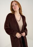 Cardigan Cristy lungo in eco pelo MARRONE Donna immagine n. 2