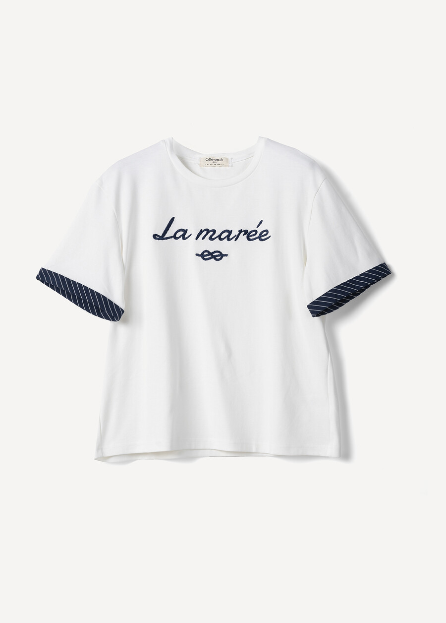 T-Shirt Stazzy Con Ricamo BEIGE LATTE Donna , immagine n. 4