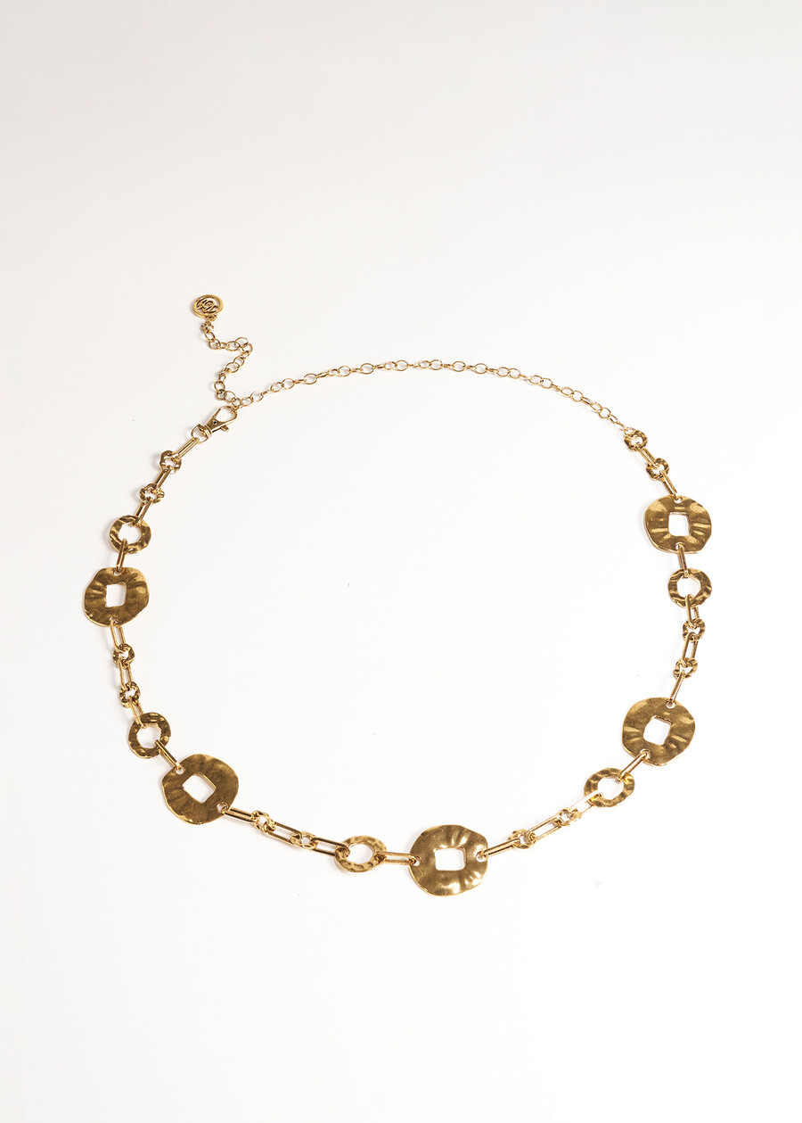 Corin hammered medallion belt GOLD Woman , image number 1