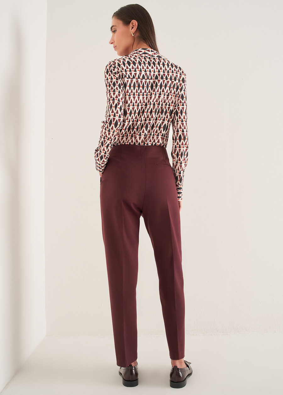 Piky Milano stitch trousers BLUROSSO CHIANTI Woman , image number 4