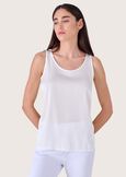 Top Tiziano in satin BIANCOBLUE OLTREMARE FUXI GLOSSMARR CACAO Donna immagine n. 1