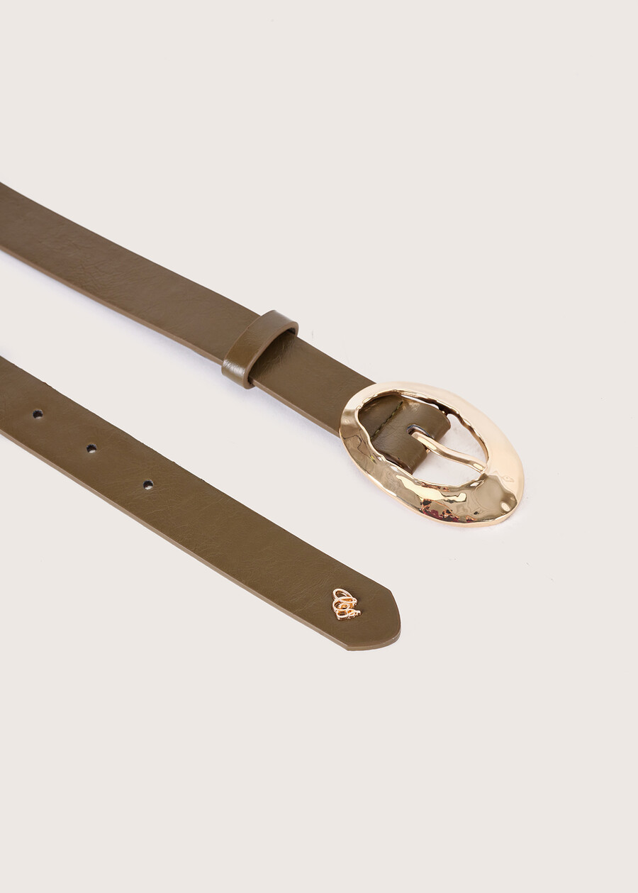 Clizia eco-leather belt VERDE CAPPER Woman , image number 3