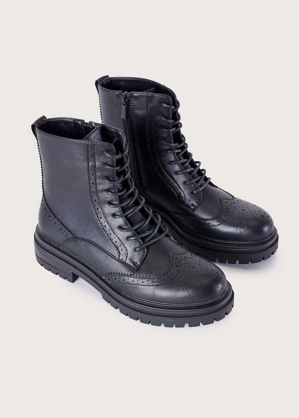 Swing lace-up combat boots NERO BLACK Woman null