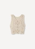 Gilet Gemm In Crochet BEIGE LATTE Donna immagine n. 4