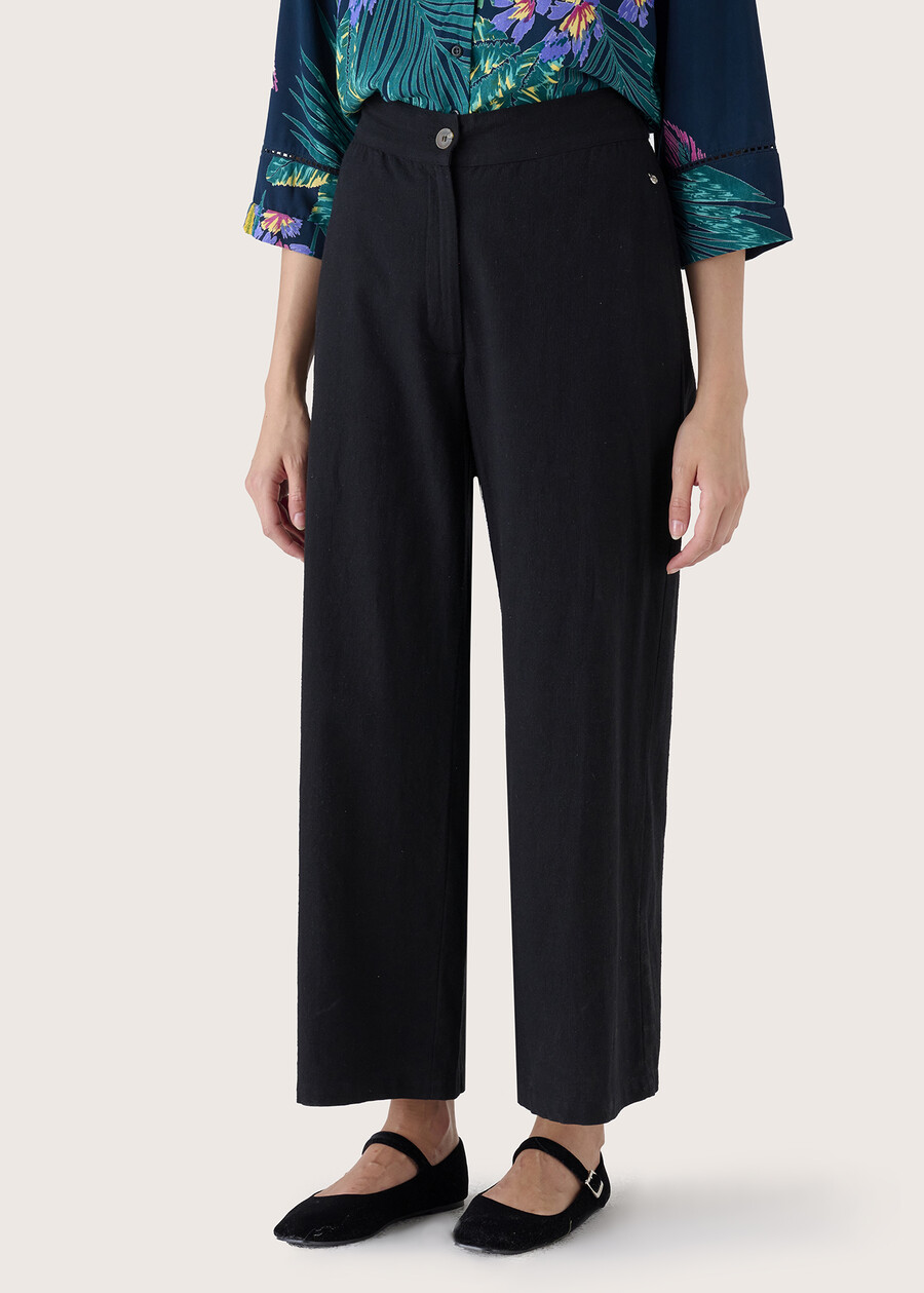Pantalone Piper 100% cotone GRIGIO TORTORANERO BLACK Donna , immagine n. 3