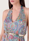 Alan patterned long dress BLU SURF Woman image number 2