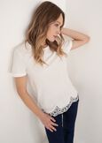 T-Shirt Silvy 100% Cotone BIANCO WHITENERO BLACK Donna immagine n. 1