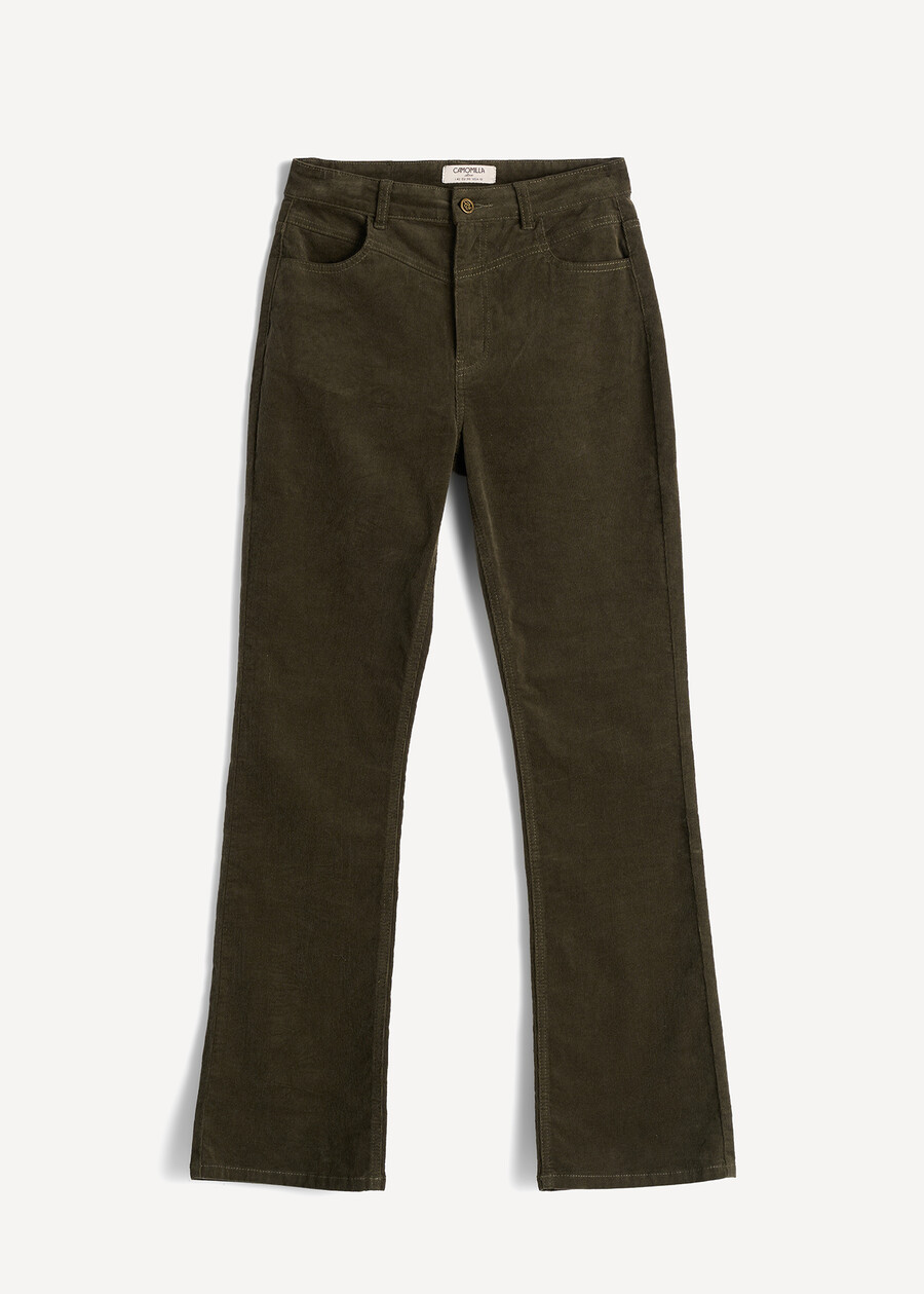 Pantaloni Cindy flare in velluto VERDEMARRONE Donna , immagine n. 5