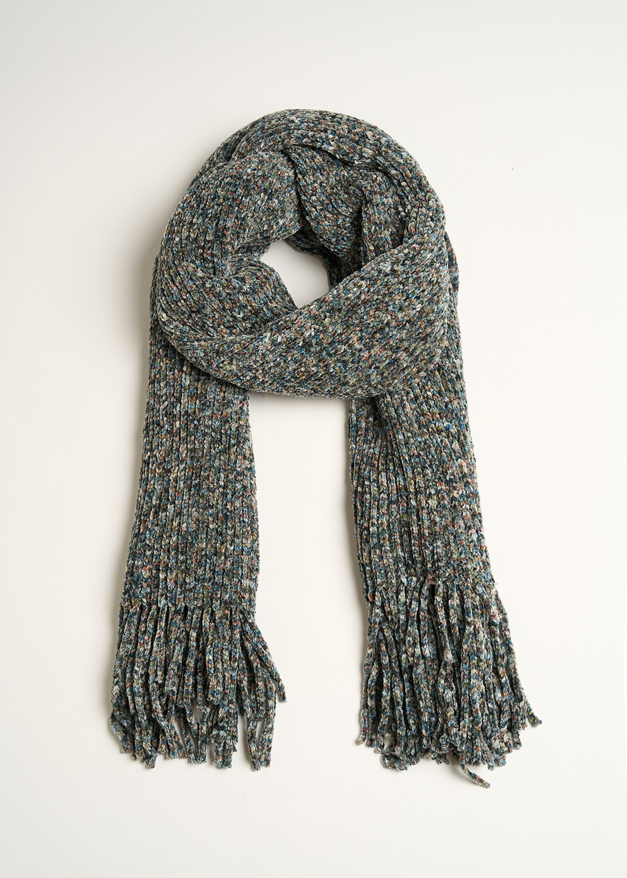 Sciarpa Samura in ciniglia BLU NAVY Donna , immagine n. 1