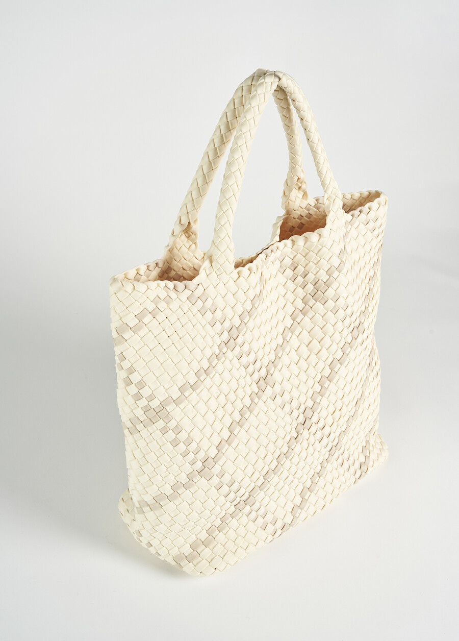 Borsa Blonde in tessuto intrecciato BEIGEBLUE OLTREMARE  Donna , immagine n. 3