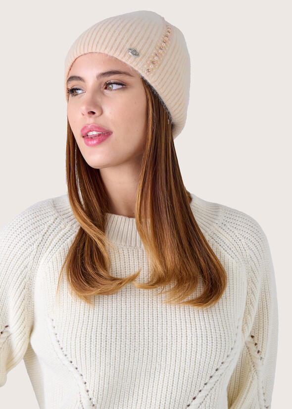 Cappello Citro con perle e strass VIOLA LILLYBEIGE CREAM Donna null