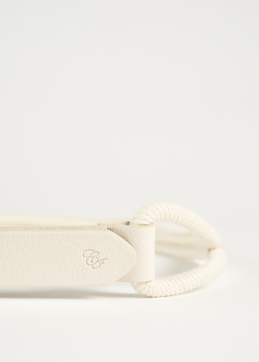 Cintura Cornelia in ecopelle e corda BEIGE LATTE Donna , immagine n. 3