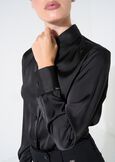 Alessia satin shirt NERO BLACKBEIGE LATTEBLU Woman image number 2