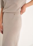 Ginevra lurex knit skirt BEIGE SABBIA Woman image number 3