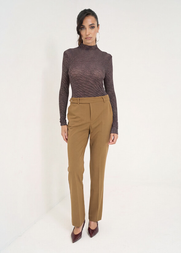 Pantaloni Clair classici MARRONE Donna null