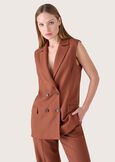 Giorgio matt effect vest MARRONE CACAO Woman image number 1
