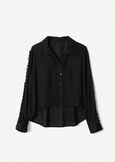 Classy cotton embroidered shirt NERO BLACK Woman image number 5