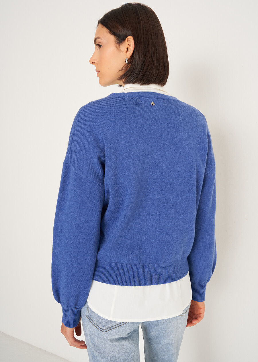 Cardigan Cross con ricamo frontale BLUBEIGE Donna , immagine n. 3