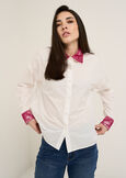Camicia Cecilia cotone e pizzo BIANCO WHITE Donna immagine n. 2