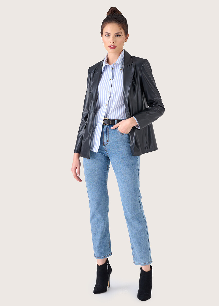 Giacca Gyl in ecopelle NERO BLACK Donna , immagine n. 5