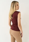Canotta Trixy con dettaglio arricciato MARRONE Donna immagine n. 3