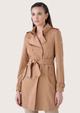 Teo double-breasted trench coat BEIGE DUNEBLU MEDIUM BLUE Woman image number 3