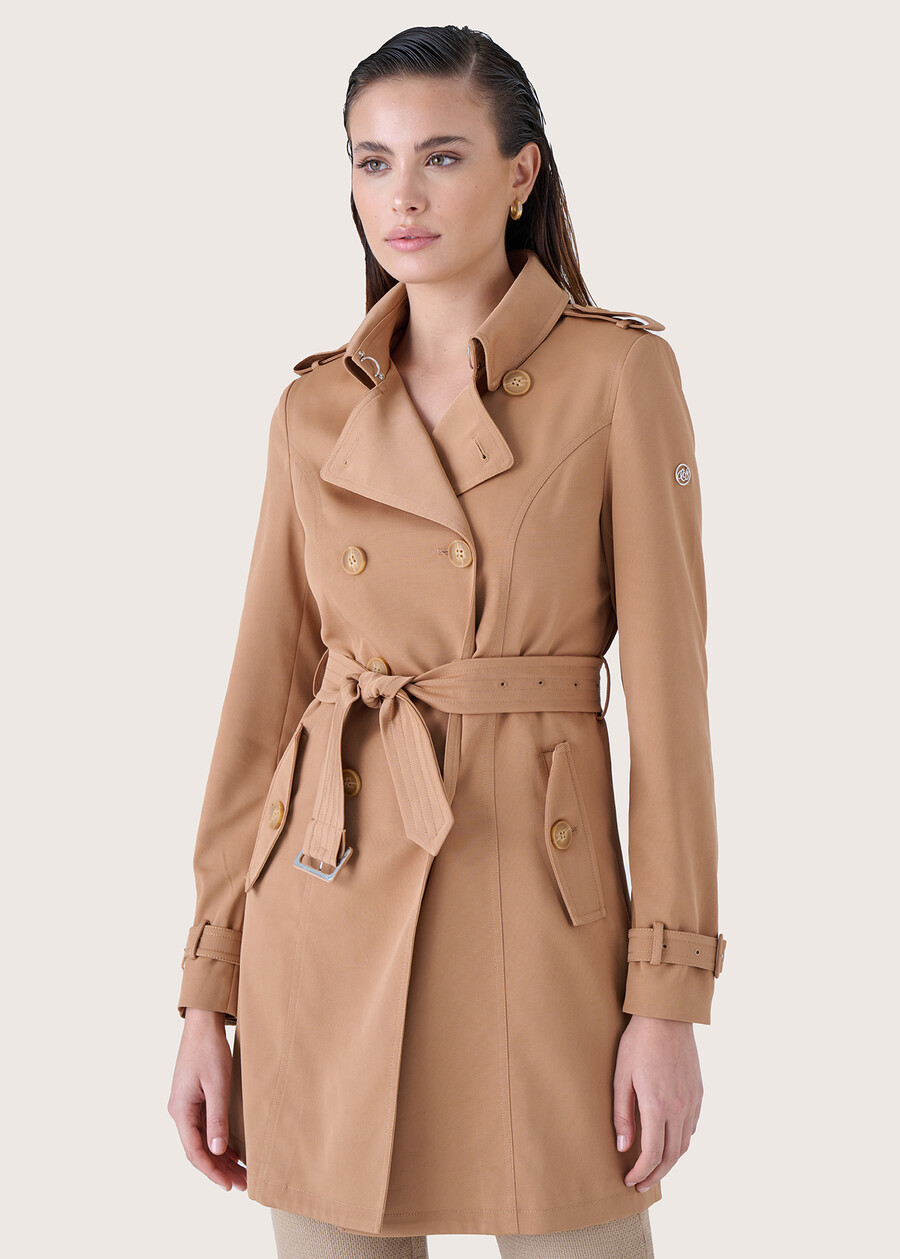 Teo double-breasted trench coat BEIGE DUNEBLU MEDIUM BLUE Woman , image number 3