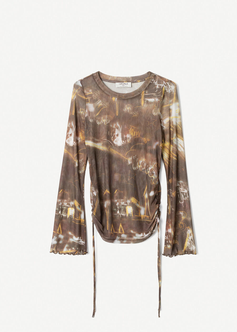 T-shirt Sabina fantasia MARRONE TERRA Donna , immagine n. 6