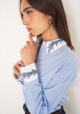 Chelsie striped shirt BLU CELESTE Woman image number 2