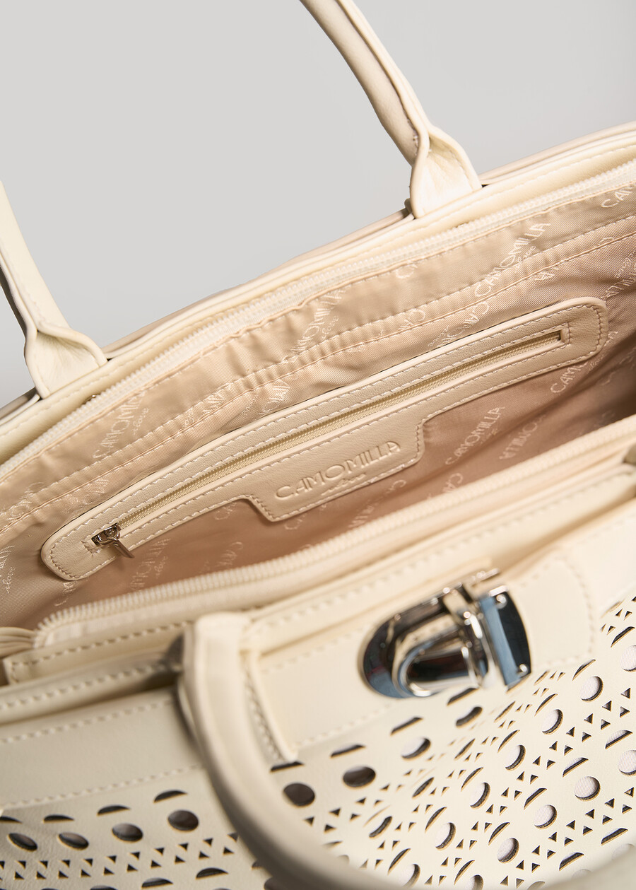 Brik perforated bowling bag BIANCO WHITE Woman , image number 3