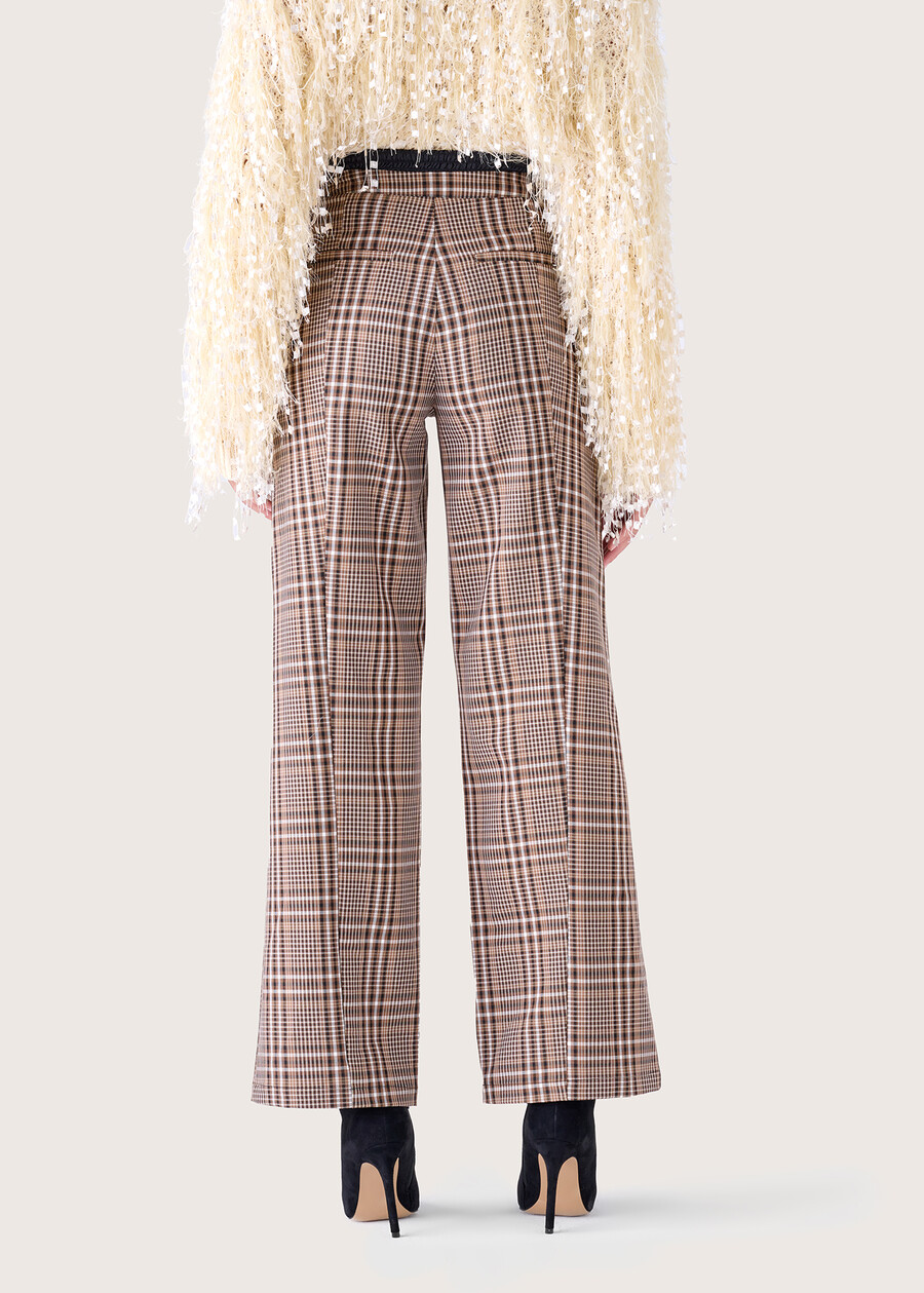 Pollon check pattern trousers MARRONE TIERRA Woman , image number 4