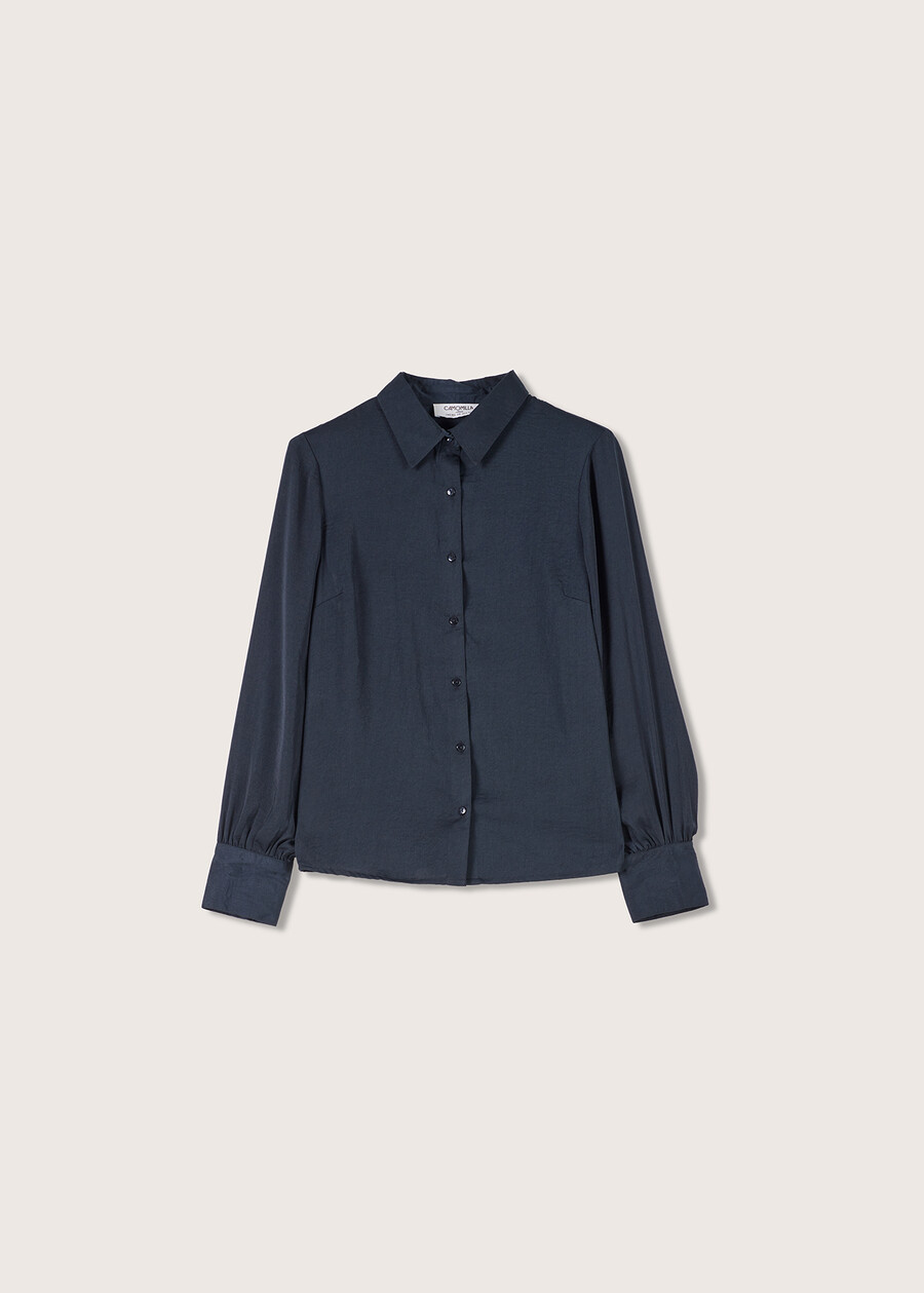 Conny satin effect blouse NERO BLACKBLU AQUAMARINE Woman , image number 4