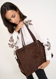 Shopping bag Baika in eco camoscio MARRONE Donna immagine n. 1