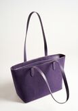 Betty faux leather and suede shopping bag NERO BLACKVIOLA PRUGNA Woman image number 6