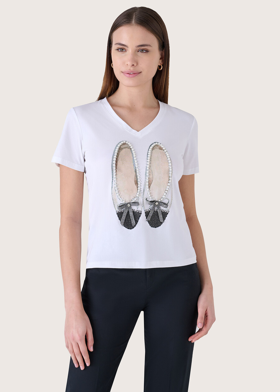 T-shirt Seria in cotone BIANCO WHITE Donna , immagine n. 1