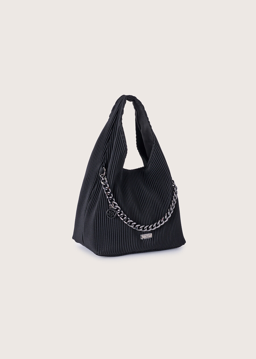 Tracolla Blisse in tessuto plissé NERO BLACKVIOLA UVA Donna , immagine n. 1