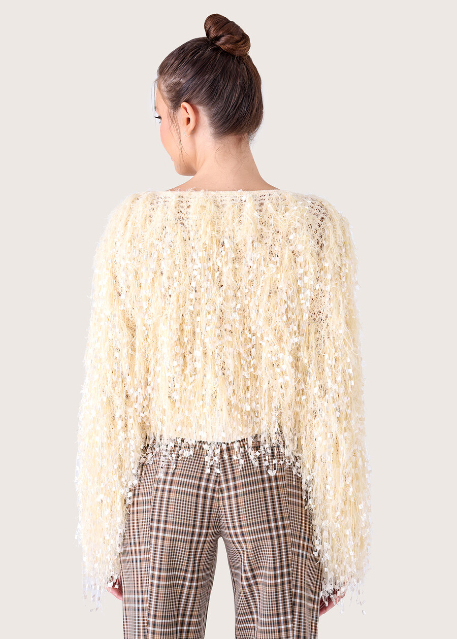 Maglia sfrangiata Samoa BEIGE LATTE Donna , immagine n. 3