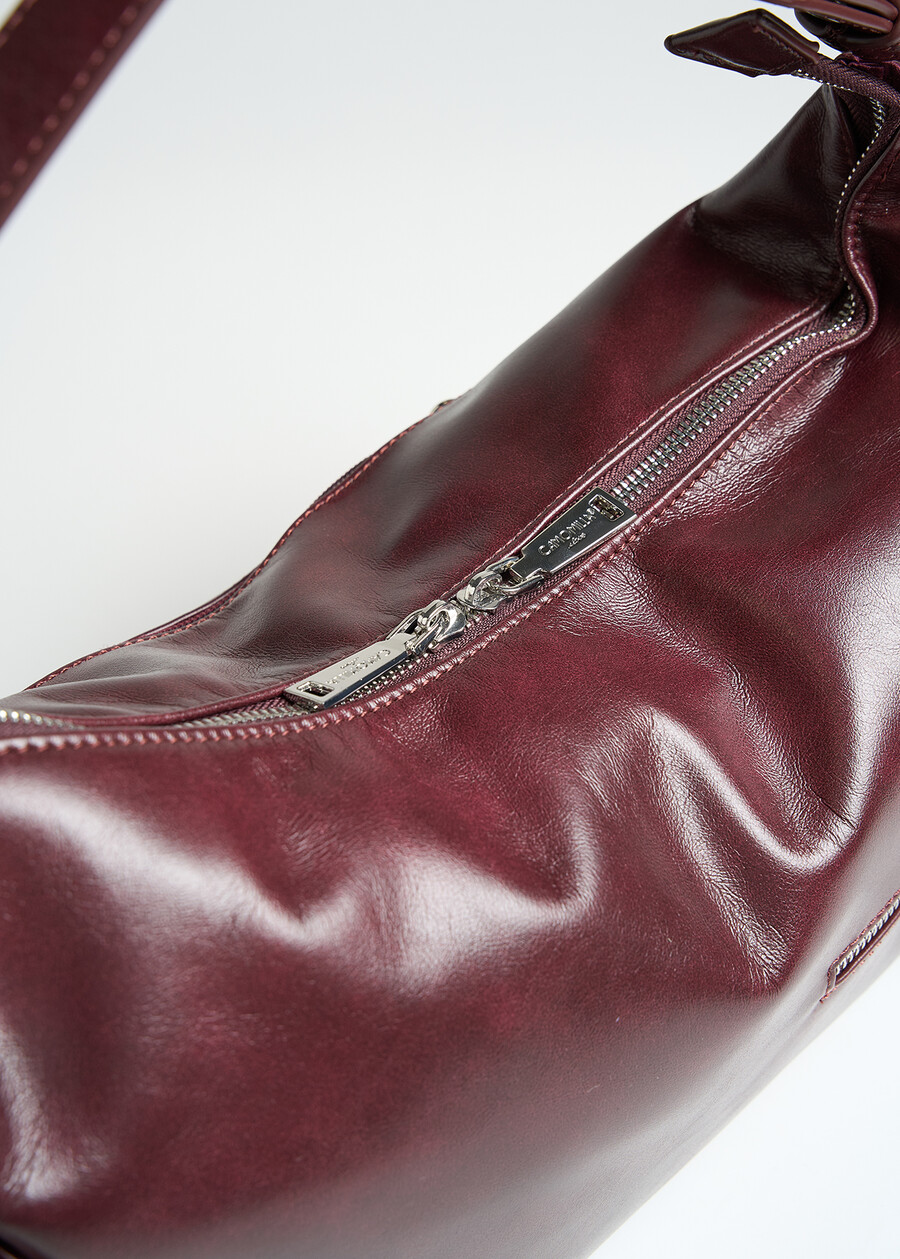 Baharia brushed faux leather hobo ROSSO BORDEAUX Woman , image number 4