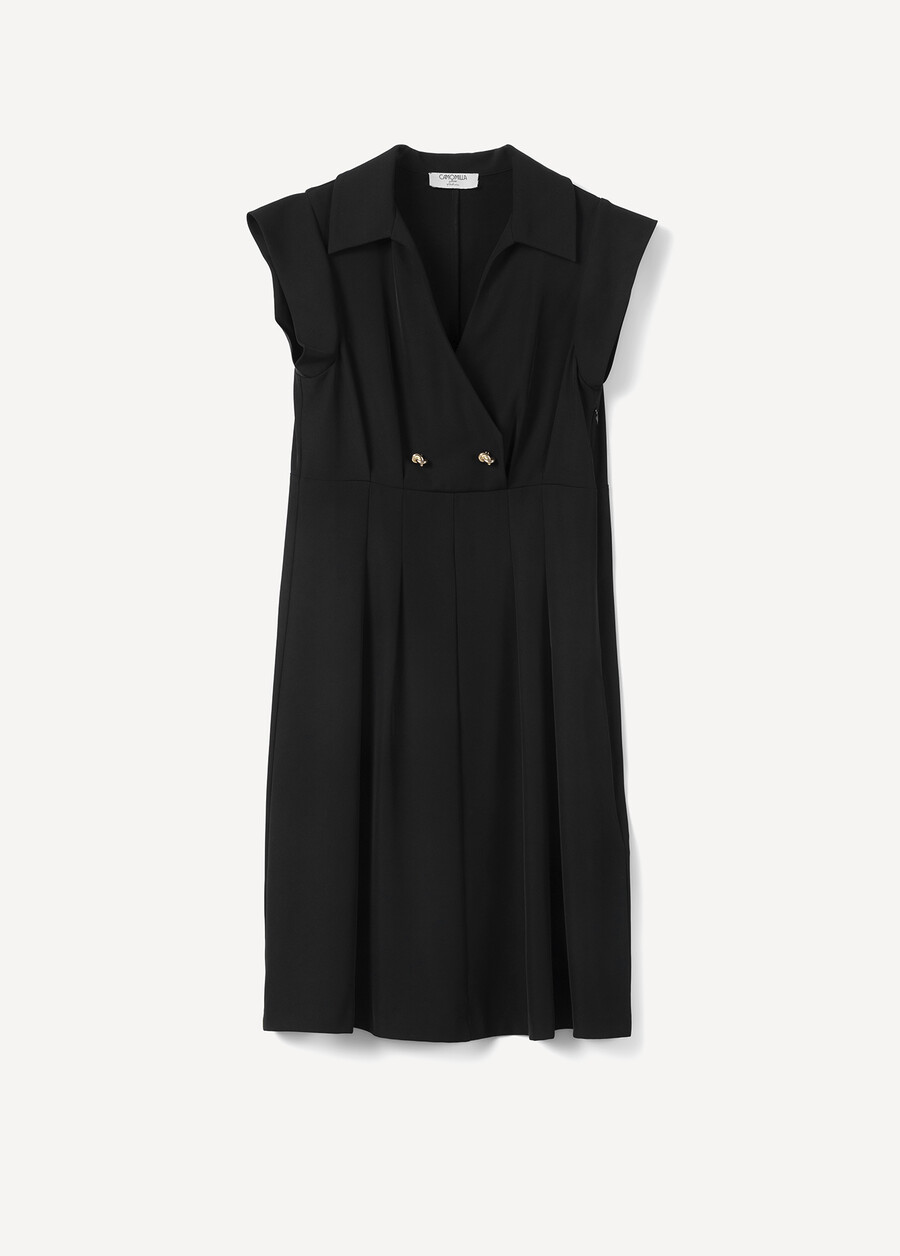 Alan Midi Dress With Collar NERO BLACKBLU ELETTRICO Woman , image number 4