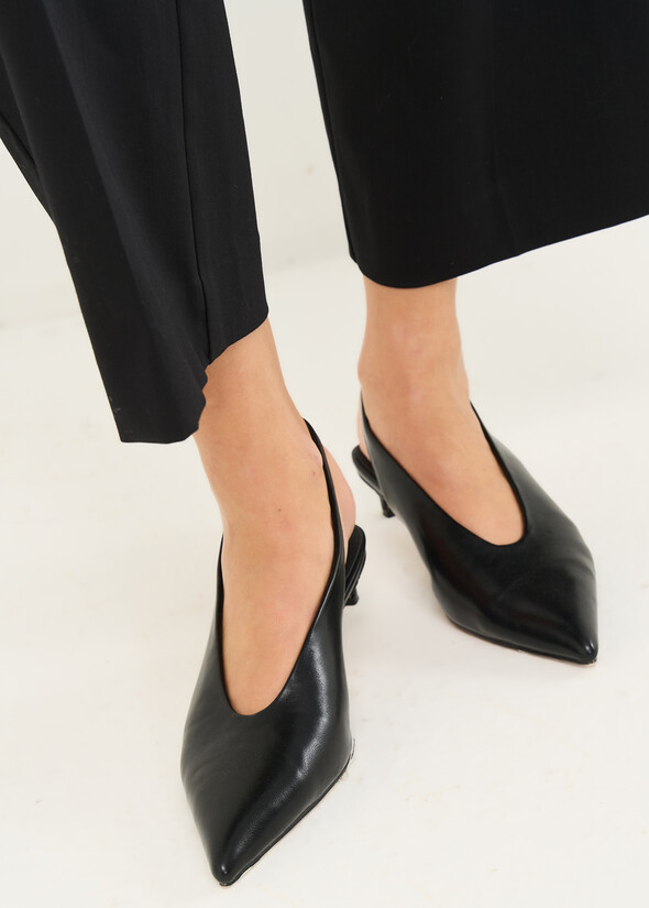 Slingback Sidney tacco basso NERO BLACK Donna null