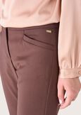 Miranda poly-viscose trousers MARRONE CASTAGNABLU INCHIOSTRO Woman image number 3